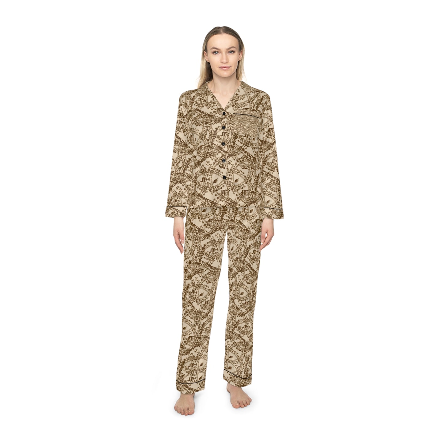 Women's Satin Pajamas (AOP)