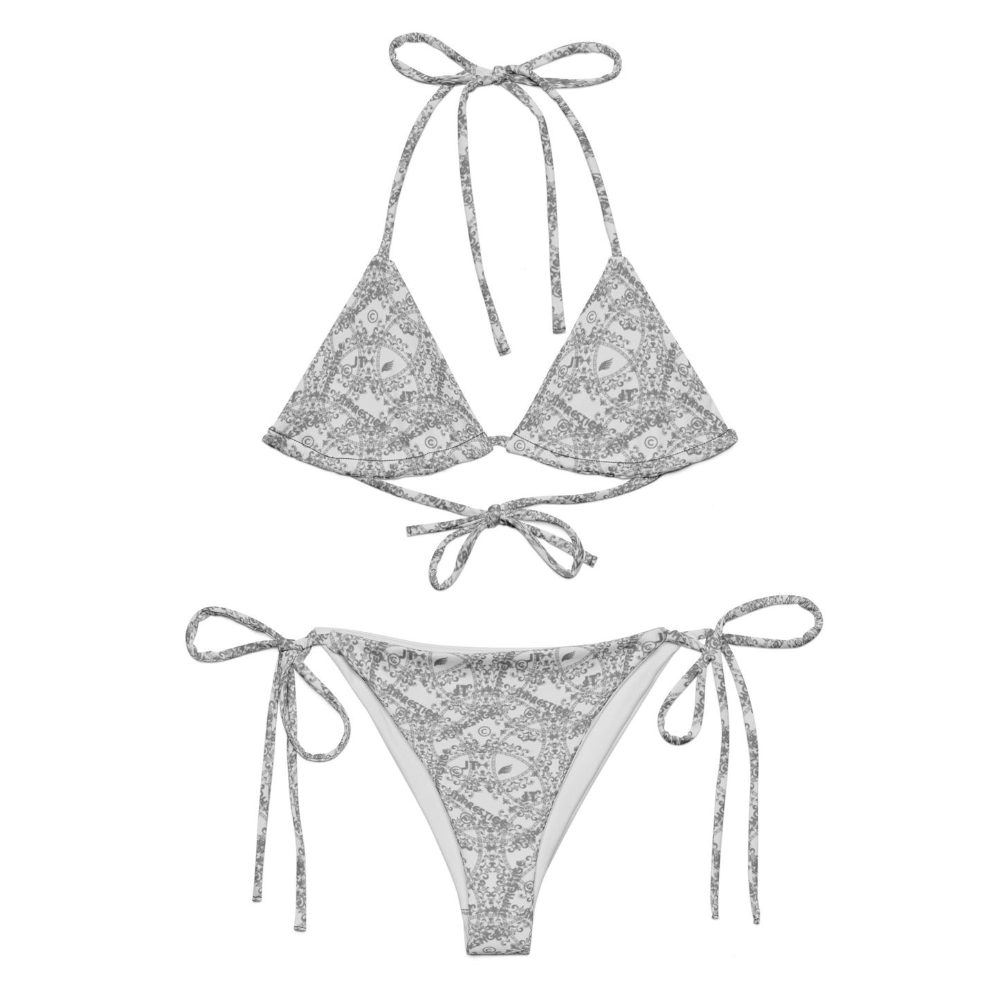 All-over print recycled string bikini